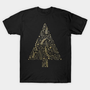 Gold Embossed Winter Tree T-Shirt